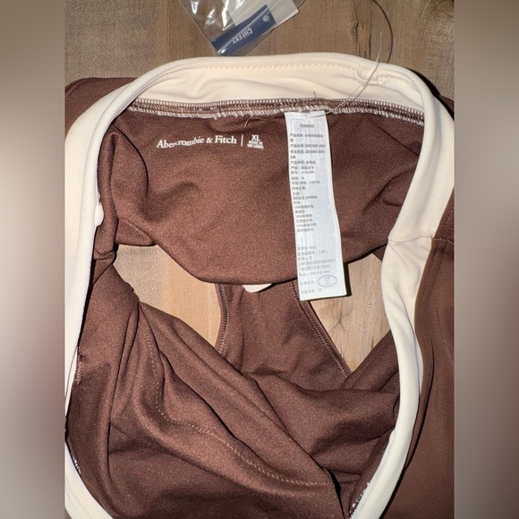 Abercrombie & Fitch Marina One-Piece Brown Bathing Suit NEW With Tags Size XL - Picture 8 of 9